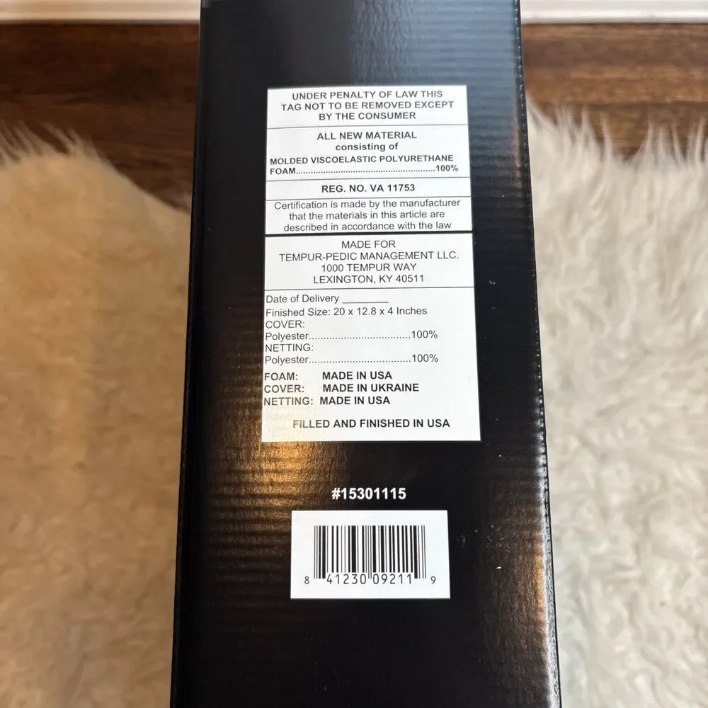 Tempur-Pedic Ergonomic Neck Pillow Extra Firm Medium Profile White NEW IN BOX